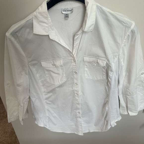 Harve Benard Women's White Button-Down Shirt - Picture 2 of 6